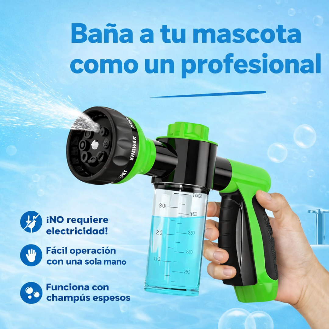 Ducha Portátil Para Perros Con Dispensador